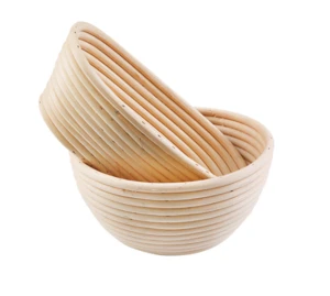Baking tools 7 inch 10 inch 9 inch oval round vietnam rattan dough trough bread rising proofing basket with liner
