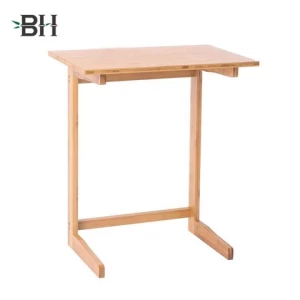 Bamboo Sofa Side Table TV Tray Couch Coffee Snack End Table Bed Side Table Notebook Tablet Beside Bed Sofa Portable Workstation
