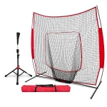 Baseball Softball Practice Net with Travel Tee Training Equipment Bundle