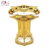 Bathroom luxury oval gold hand washing sink basin with pedestal