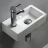 Bathroom Vanities Small Size Solid Surface Bathroom Basin Cute Small Sink Resin Stone Counter Top Wash Basin