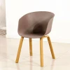 Best price modern design household furniture armchair cheap dining chair with metal transfer legs