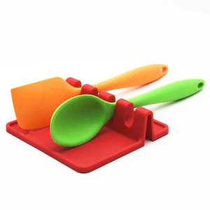 BHD BPA free Silicone Spoon Spatula Holder Kitchen Cooking tools utensil mat