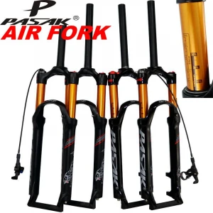 bicycle air fork 26 27.5 29inch ER 1-1/8 MTB mountain bike suspension fork air resilience oil damping line lock for over