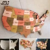 Big magnetic plywood scratch map world