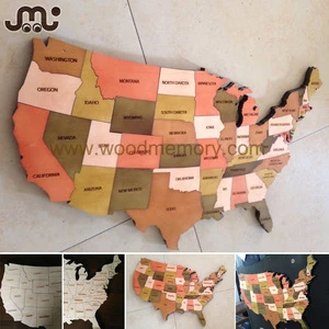 Big magnetic plywood scratch map world