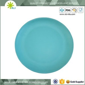 Biodegradable tableware bamboo fiber plate round shape