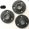 Black Malleable Iron Floor Flange Threaded 1/2 and 3/4 Inch For Furniture mech malleable  iron fittings
