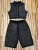 Import Black Stretch Studded Beaded Embellished Chic 2 piece Set  Sleeveless top + Shorts bodycon night club dress F1873 from China