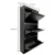 Import Black white custom home save storage space metal 3 layers shoes rack cabinet with door from China