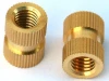 Brass Straight Knurled Round Head Insert Nut for Electronic, Valve Caps