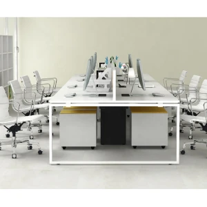 Bureau Workstation Modular Steel Frame Desk Laminate Table Top Office Desk Modern Furniture