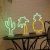 Cactus Shaped Green Lamp Mini 3d Table Desk Night Lights Baby Kids Flexible Led Neon Light with Base for Holiday Decoration