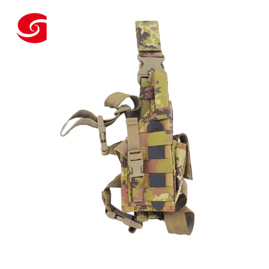 Camo Tactical Drop Leg Gun Bag Combat Airsoft Thigh Holster