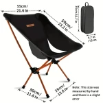 Camping Chair Ultralight Portable Camp Chair with Storage Bag Compact Folding Beach Chair for Backpacking Hiking Fishing Picnic