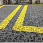 Car wash room plastic splicing grille 4S shop anti-skid drainage floor grid plate washing workshop drain separator tile