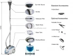 CB CE ETL certification vertical home-use deluxe garment and fabric steamer NV378