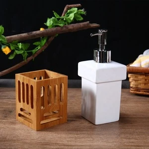 Ceramic bathroom set of four Bathroom accessories kit toothbrush cup wash set