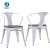Import Cheap antique white restaurant furniture dining room metal iron frame industrial dining Chair from China