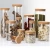 Import cheap custom oem storage tube clear empty airtight borosilicate spice glass jar with cork bamboo lid from China