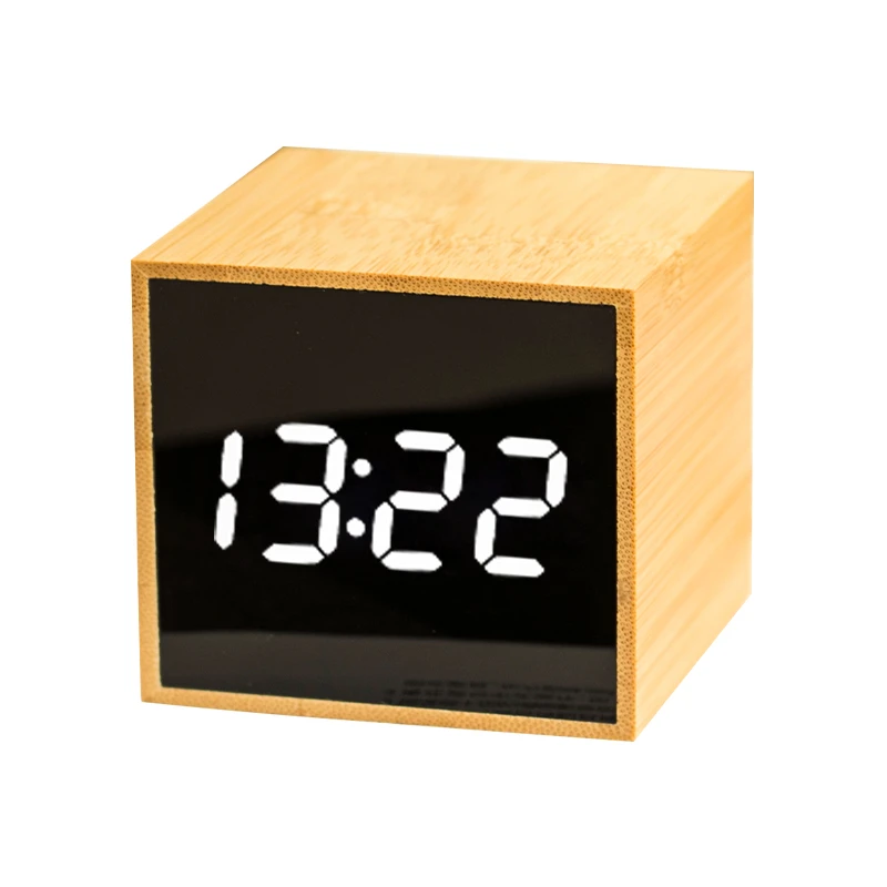 Cheap Cute square lcd display digital electronic desktop home office digital clock