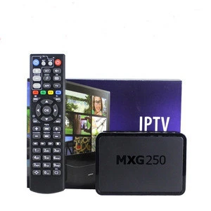 Cheap mxg 250 iptv linux smart 4k tv box set top box