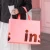 Import Cheap Recycled Carrier Handbags, Custom Logo Kraft Paper Bags, Pink Shopping Paper Bags with handle from China