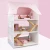 Import Cheap toys supplier educational toys wooden pink three-storey villa dollhouse Furniture toys for kids children from China