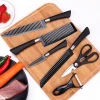 cheap Vegetable Fruit Knife Peeler 6 Pcs Embossing Blade Stainless Steel Kitchen Chef Knife Set With Non-stick Coating