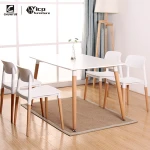 cheap wooden plastic white modern small dinner room furniture 4 and 6 chairs seater dinning table set