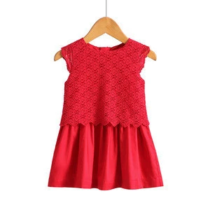 Children Clothing Birthday Party Evening Red Dress For Baby Girl Apparel Fancy Girl Dress