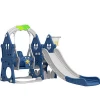 Children hot selling baby Combination plastic slide and swing set indoor playground for kids 3 in 1