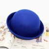 Children soft round winter hat fedora wool felt trilby hats custom hat wholesale