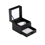 China Factory black watch display box/case with draw