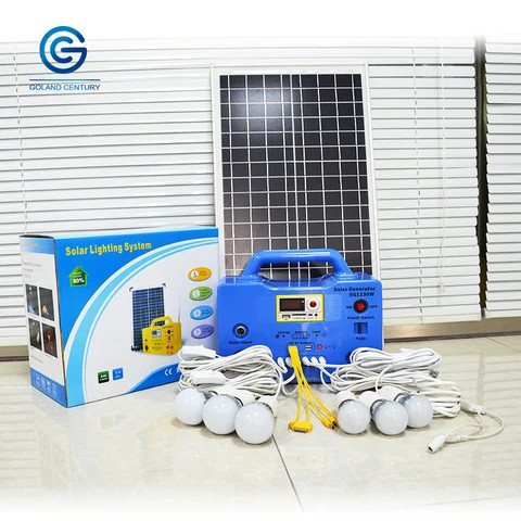 China manufacturer high conversion rate competitive price energy solar generator radio 18ah 30w for home lighting system