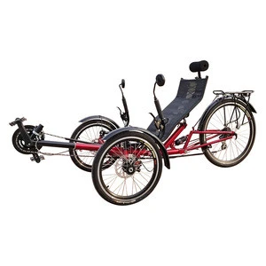 China Rear Suspension 20inch Three Wheel Recumbent Trike Foldable Bicycle sale