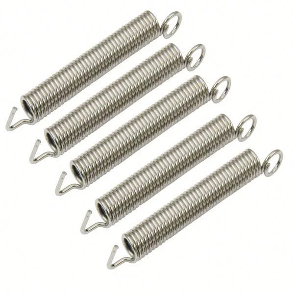 China steel double hooks long tension spring