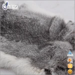 China Supplier Alice Fur 37*27 cm Tanned Natural Grey Color 100% genuine rabbit fur skin For Garment Use