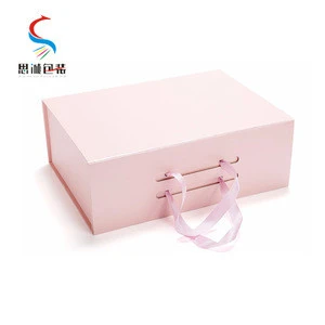 China supplier custom design magnetic flat folding gift box