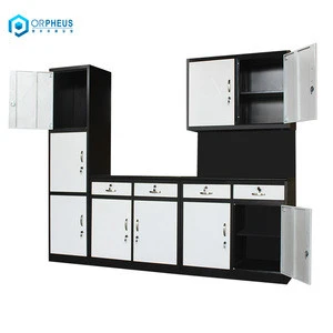 China Supplier Home Furniture Design Kitchen Cupboard Customized Metal Kitchen Cabinet