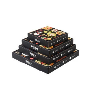 China supplier wholesale 6/8/10/12/14/16 inch custom kraft corrugated paper pizza packaging box with custom logo