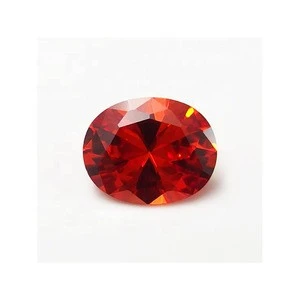 China wholesale diamond cut oval shape cubic zirconia in loose gemstone