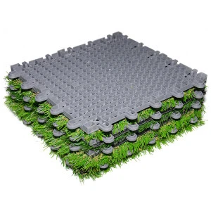 Chinese High Quality 250x250mm artificial grass landscape,interlocking artificial grass tile