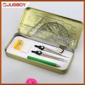 Chinese stationery products mathematical geometry math instruments sets for OEM