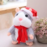 Christmas Cheeky Hamster Talking Pet Soft Toy  recording toys Xmas Kid Gift High Quality Hamster Villus plush doll,decorations