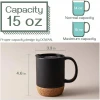 Coffee Mugs Ceramic Mug with Insulated Cork Bottom and Splash Proof Lid Large Coffee Mug with Handle Valentines Gift