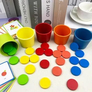 Colorful  classification wooden educational  toys for children  Montessori teaching math building blocks