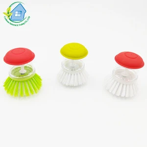 Colorful dish washing brush with soap dispenser kitchen