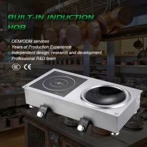 Commercial 2 Burner Hob 3500W Induction Cooker With Rotary Switch Design
