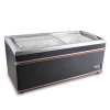 Commercial deep seafood island freezer showcase refrigerated display island case